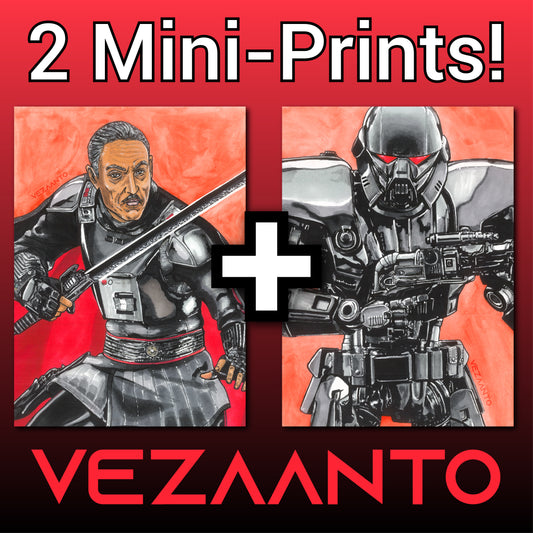 Moff Gideon & Dark Trooper | 2 Mini-Prints | Bundle