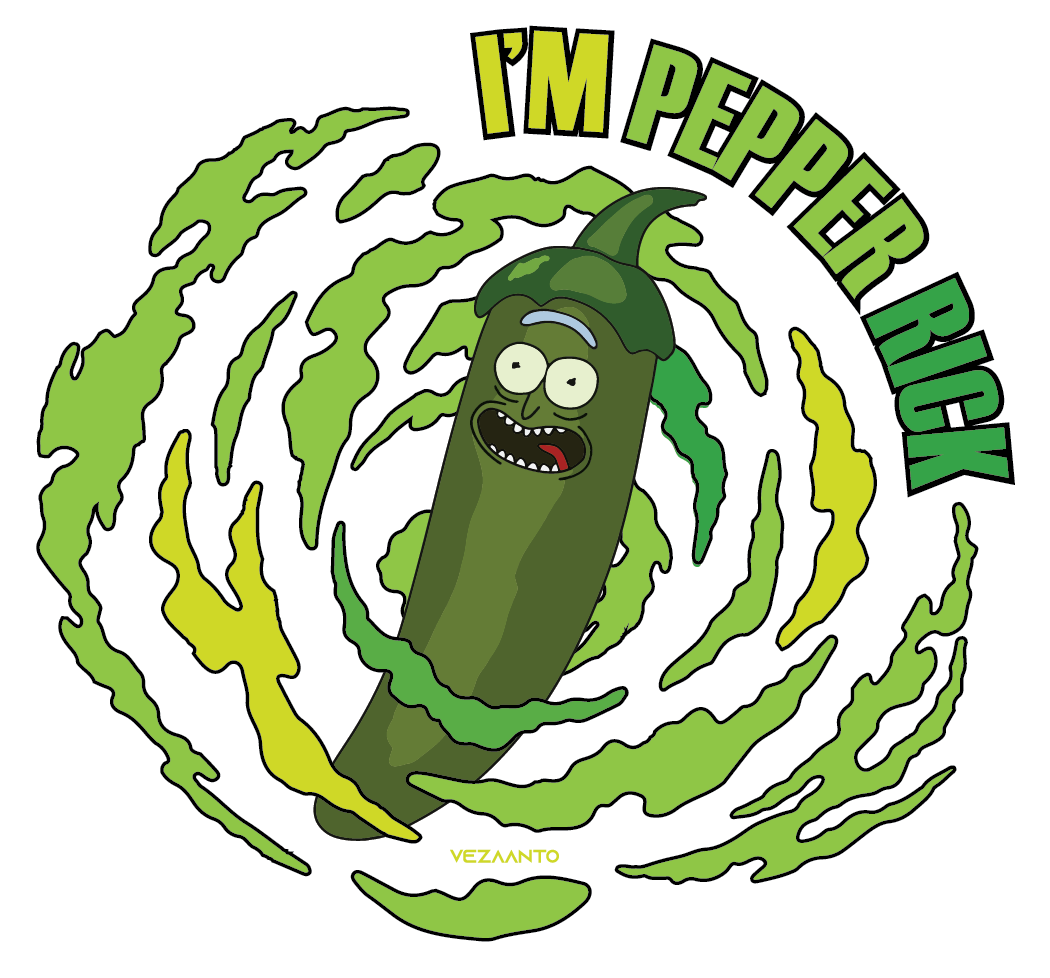 Pepper Rick: Green | Sticker